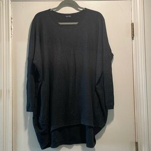 Banana Blue Australia Charcoal Gray Slight Arched Short Front To Back Sweater